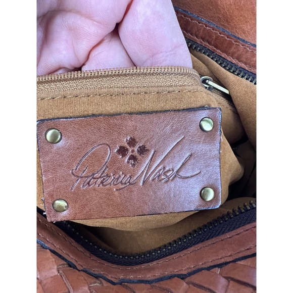 Patricia Nash Leather Paloma Tote Crossbody Bag Tan Braided Handles Shoulder Bag - Picture 13 of 14